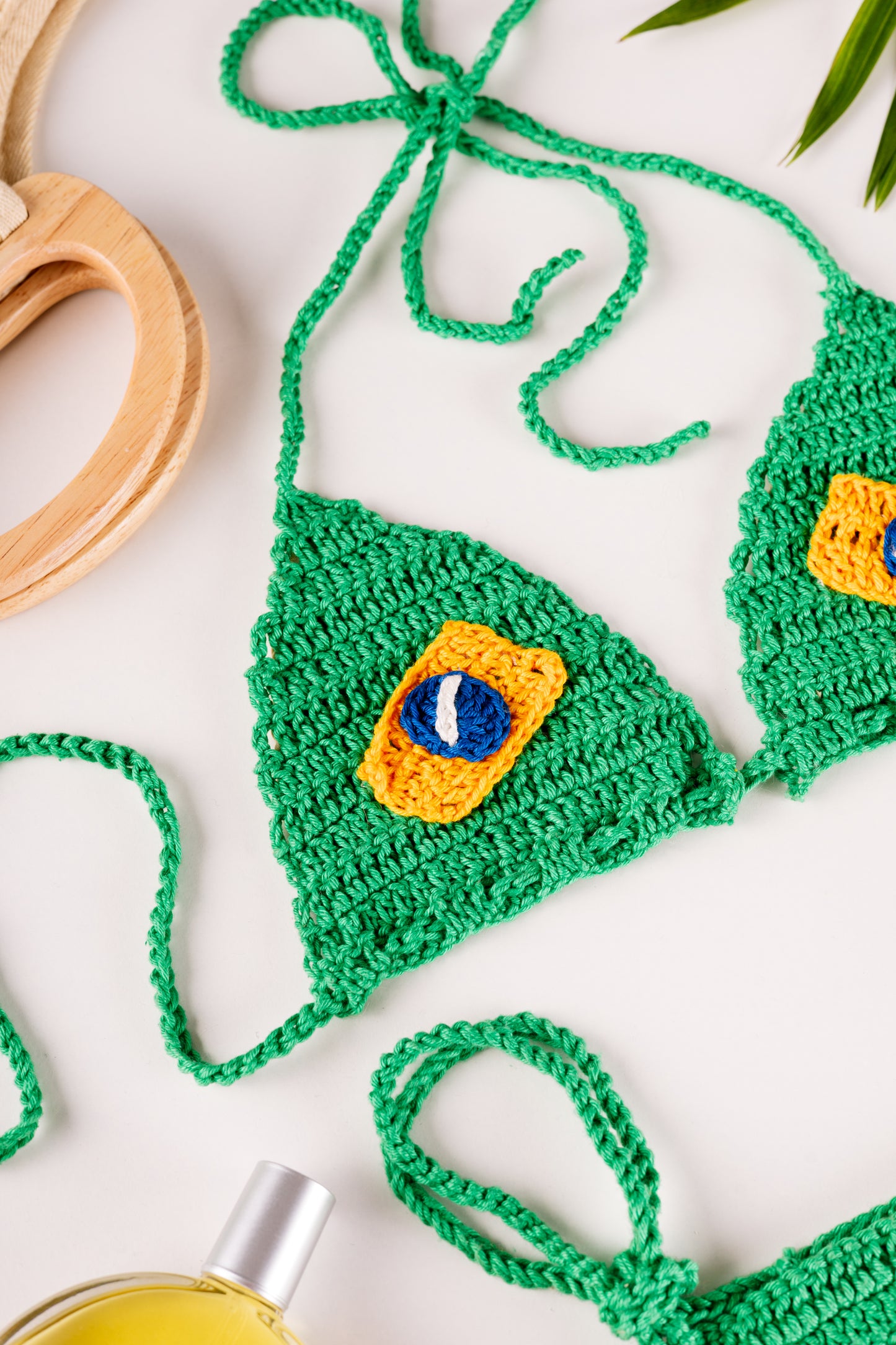 CONJUNTO BIQUÍNI COM SAIA BANDEIRA - COLEÇÃO BRASIL