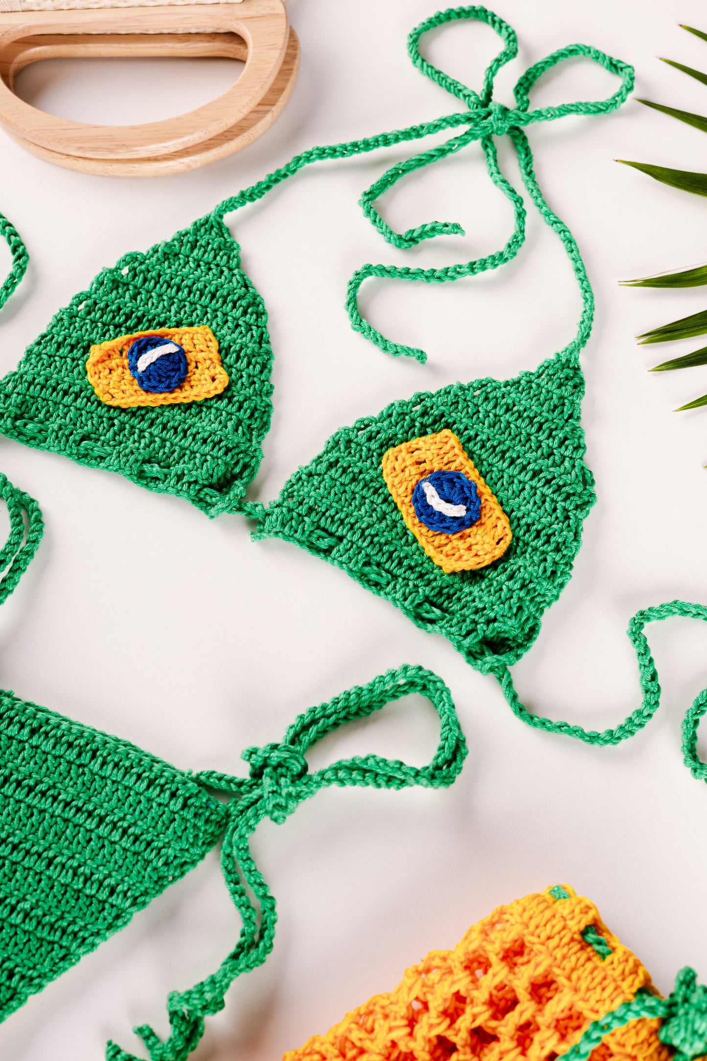 CONJUNTO BIQUÍNI COM SAIA BANDEIRA - COLEÇÃO BRASIL