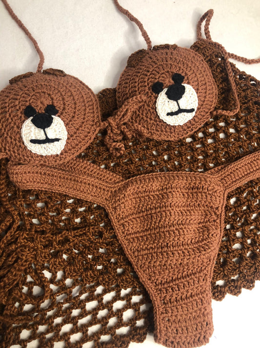 CONJUNTO BIQUÍNI COM SAIA URSO - COLEÇÃO RÚSSIA